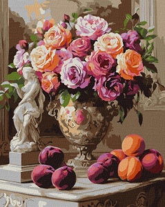 MALOWANIE PO NUMERACH - ELEGANCKIE RÓŻE 40X50CM