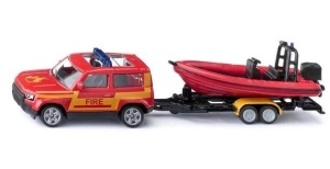 SIKU SUPER - LAND ROVER DEFENDER Z ŁODZIĄ, SIKU