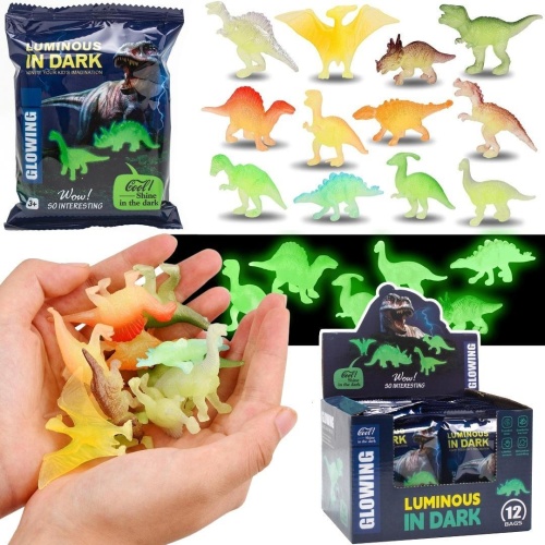 Dinozaury świecące w ciemnościach 6szt, Trifox