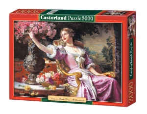 PUZZLE 3000 DAMA W RÓŻOWEJ SUKNI CASTOR