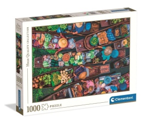 PUZZLE 1000 HQ THAI FLOATING MARKET, CLEMENTONI