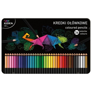 KREDKI TRÓJKĄTNE 36 KOLORÓW KIDEA, DERFORM
