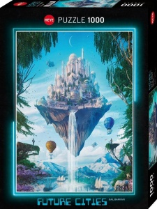 PUZZLE 1000 MIASTA PRZYSZŁOŚCI, MIASTO NA SKALE