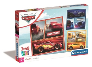 PUZZLE 3X48 SUPER KOLOR CARS, CLEMENTONI