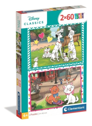 Puzzle 2x60 Disney Classics, Clementoni