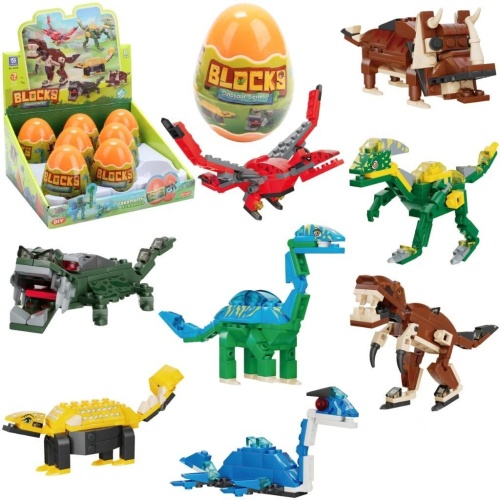 Klocki dinozaury w jajku +50el, Trifox