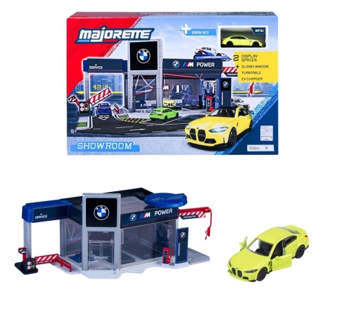 Majorette BMW Showroom + 1 auto, Majorette