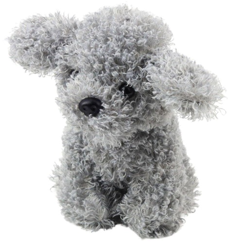 Pudel miniaturowy pluszowy szary 20cm, Leantoys