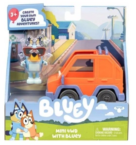 SAMOCHÓD Z FIGURKĄ BLUEY, TM TOYS