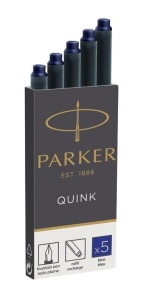 NABOJE Z ATRAMENTEM QUINK NIEBIESKIE 5SZT, PARKER