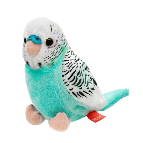 Papuga falista lazurowo-biała 13cm, Beppe