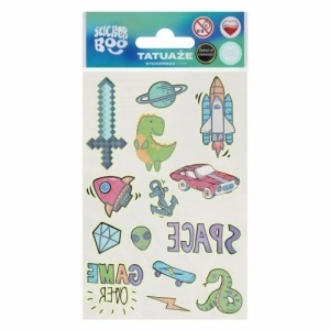 TATUAŻ ŚWIECĄCY W CIEMNOŚCI, STICKER BOO