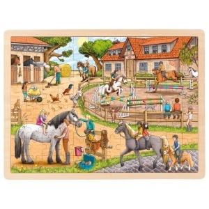 PUZZLE SZKÓŁKA JEŹDZIECKA, 96 EL., GOKI