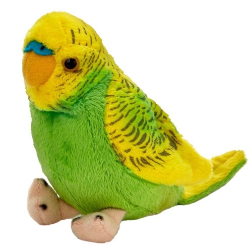 Papuga falista zielono-żółta 13cm, Beppe
