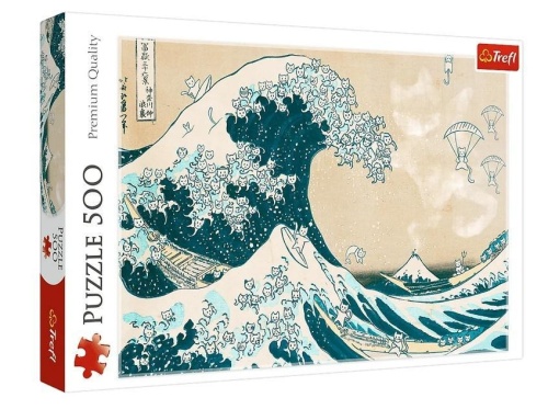 Puzzle 500 Wielka kocia fala TREFL, Trefl