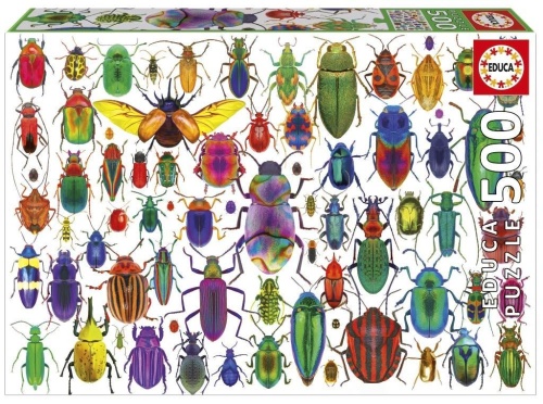 Puzzle 500 Kolorowe owady, Educa