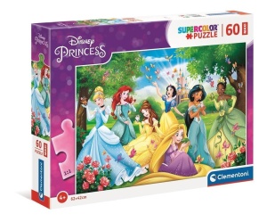 PUZZLE 60 MAXI SUPER KOLOR PRINCESS, CLEMENTONI