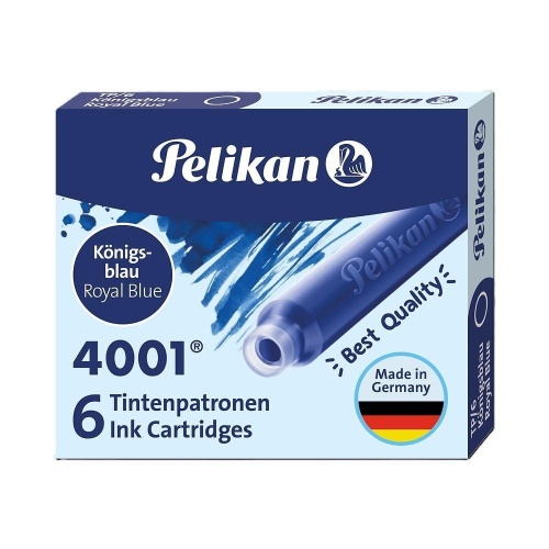 Naboje atramentowe krótkie 6szt niebieskie