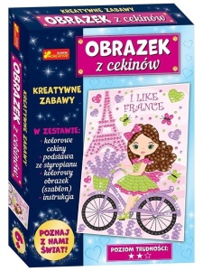 OBRAZEK Z CEKINÓW. PODRÓŻE MAŁE I DUŻE. FRANCJA