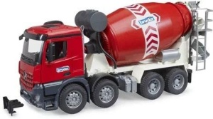 MERCEDES BENZ AROCS BETONIARKA CZERWONA, BRUDER