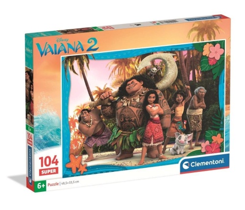 Puzzle 104 Super Kolor Vaiana 2, Clementoni