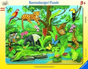 PUZZLE 11 CO TU PASUJE? ZWIERZĘTA LASU DESZCZOWEGO