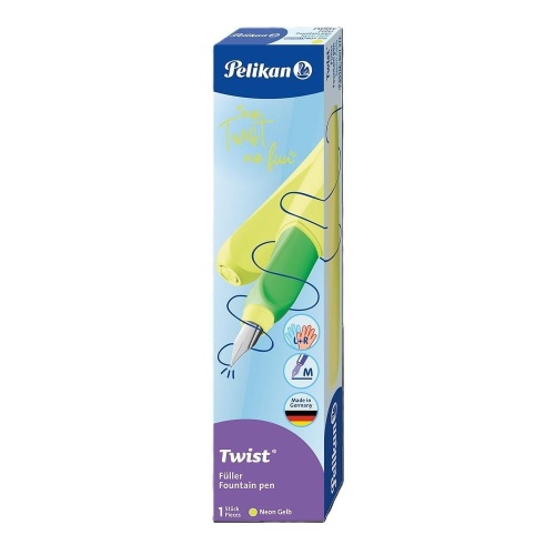 Pióro wieczne Twist P457 M neonowy żółty, PELIKAN