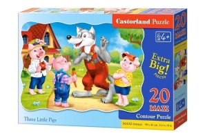 PUZZLE 20 MAXI - THREE LITTLE PIGS CASTOR