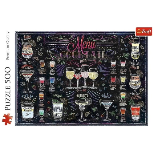 Puzzle 500 Karta drinków TREFL, Trefl