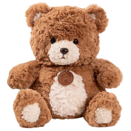 Miś pluszowy z medalionem brązowy 25cm, Leantoys