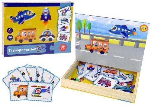 Układanka magnetyczna karty, Leantoys