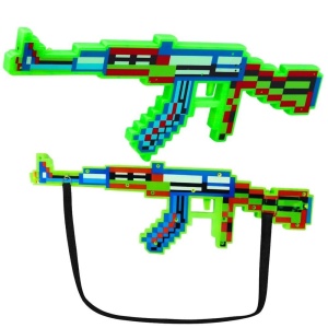 KARABIN PIKSELOWY ŚWIATŁO DŹWIĘK ZIELONY 45CM