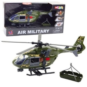 HELIKOPTER WOJSKOWY HAK + NOSZE + ŚWIATŁO 1:12