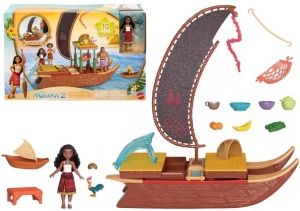 FIGURKI DISNEY VAIANA WYPRAWA CANOE, MATTEL