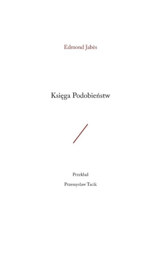 Księga Podobieństw, Edmond Jabes