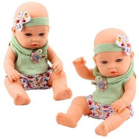 Lalka bobas w zielonym ubranku, Leantoys