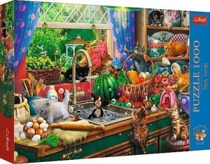 PUZZLE 1000 KOCIAKI ROZRABIAKI TREFL, TREFL