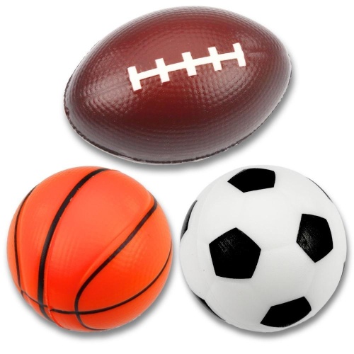 Zestaw piankowych piłek sportowych 3szt., Leantoys