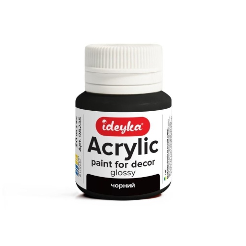Farba akrylowa czarna 20ml, Ideyka