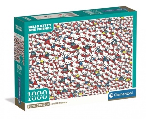 PUZZLE 1000 HELLO KITTY, CLEMENTONI