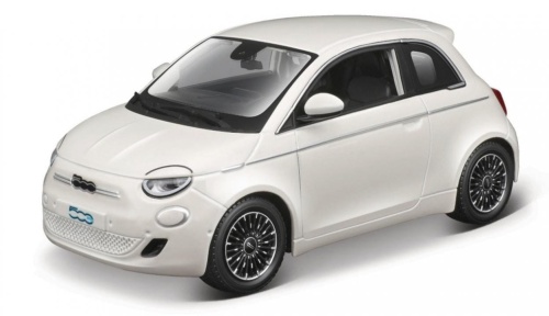 Fiat 500E 2023 White, BBurago