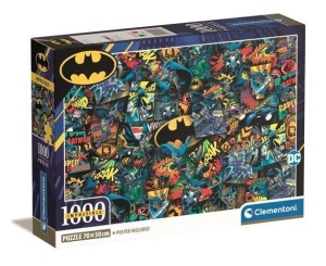 PUZZLE 1000 COMPACT BATMAN, CLEMENTONI