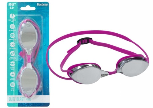 Okulary do pływania lustrzane różowe, Bestway