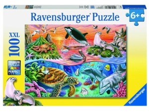 PUZZLE 100 WZBURZONY OCEAN XXL, RAVENSBURGER