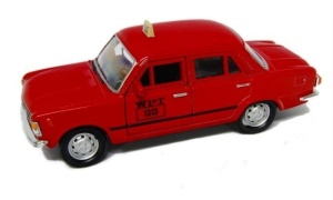 FIAT 125P 1:39 TAXI CZERWONY WELLY, WELLY