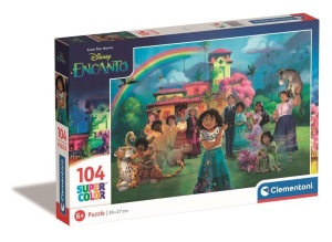 PUZZLE 104 SUPER KOLOR DISNEY PRINCESS, CLEMENTONI