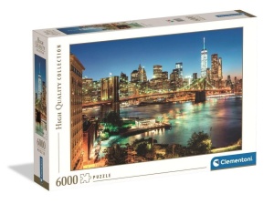 PUZZLE 6000 HQ BROOKLYN BRIDGE LIGHTS, CLEMENTONI
