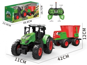 TRAKTOR R/C Z PRZYCZEPĄ 1:24 42X11X12CM, MADEJ