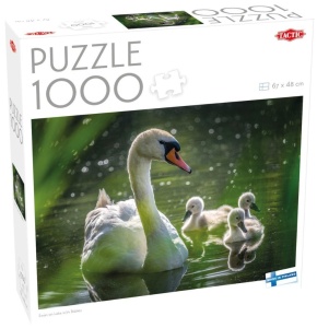 PUZZLE 1000 ŁABĘDŹ NA JEZIORZE Z DZIEĆMI, TACTIC