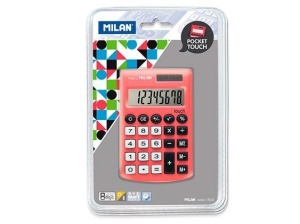 KALKULATOR POCKET TOUCH CZERWONY MILAN, MILAN
